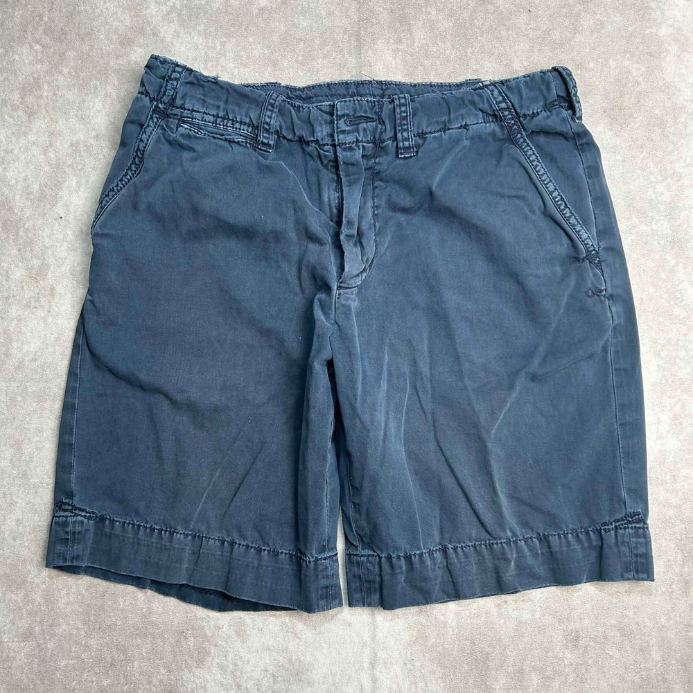 Vtg Polo Ralph Lauren Mens Faded Navy Blue Rugged Chino Shorts 34 Cotton Twill*